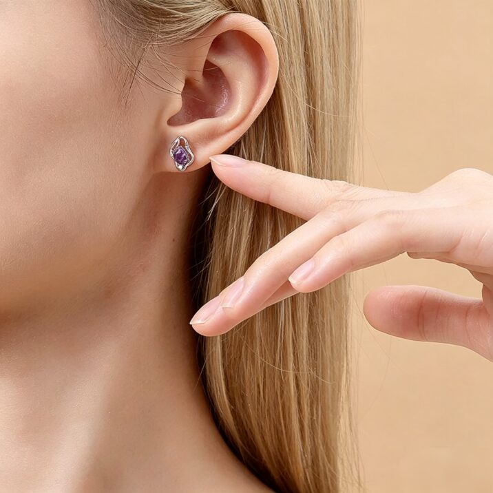 Amethyst Necklace & Earrings Set | DaoEast