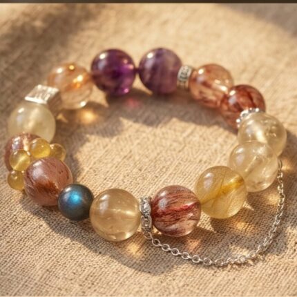 DaoEast Serene Glow 13mm Large Bead Multi-gem Bracelet