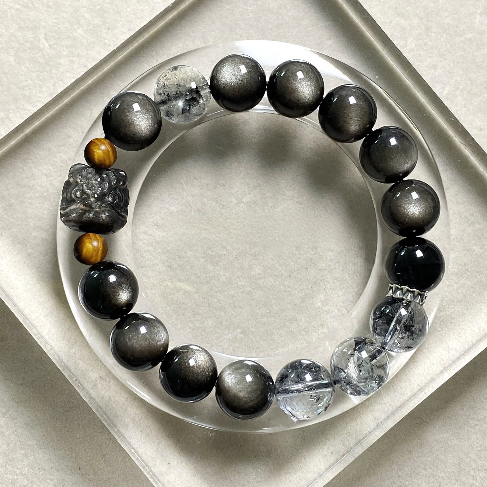 Natural Obsidian Bracelet - Image 2