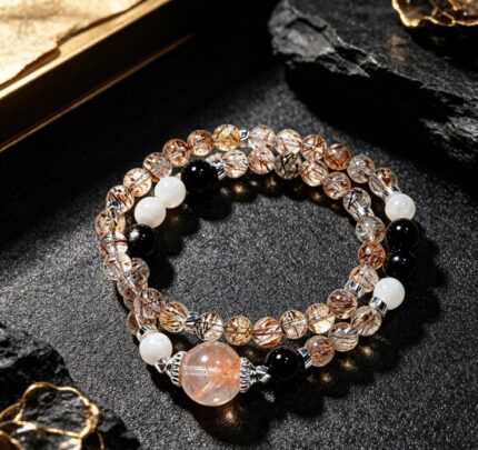 Black Gold Super Seven Muti Gem Bracelet | DaoEast