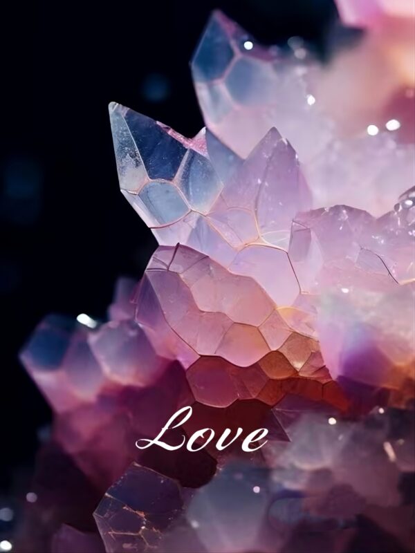 DaoEast rose quartz crystal, love and emotional well-being intention, delicate pink gemstone