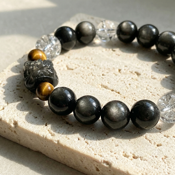 Natural Obsidian Bracelet - Image 6