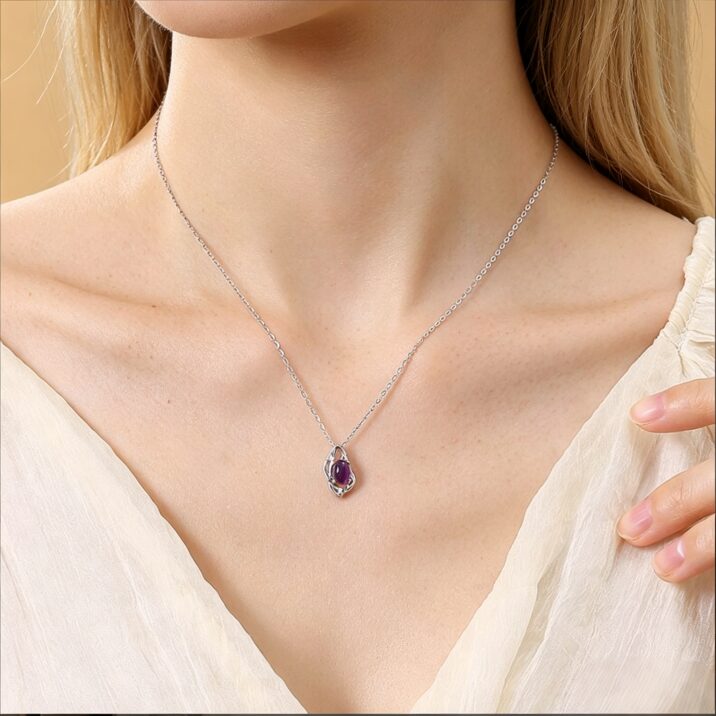 Amethyst Necklace & Earrings Set | DaoEast