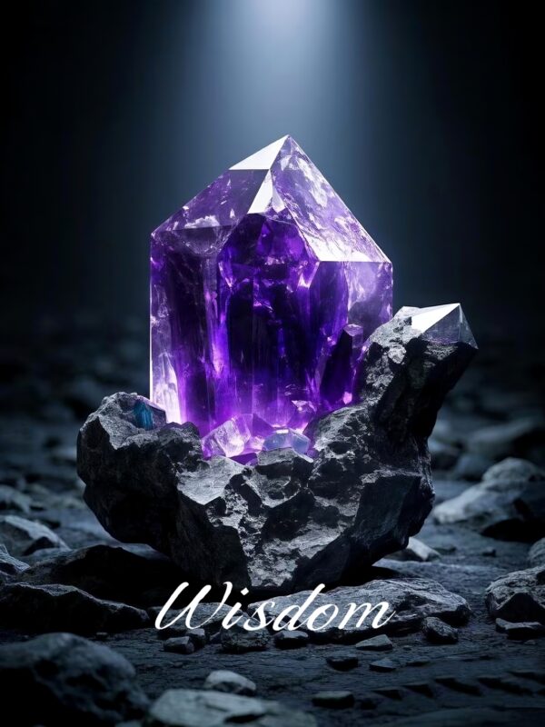 DaoEast amethyst crystal, wisdom and inner peace intention, regal purple gemstone