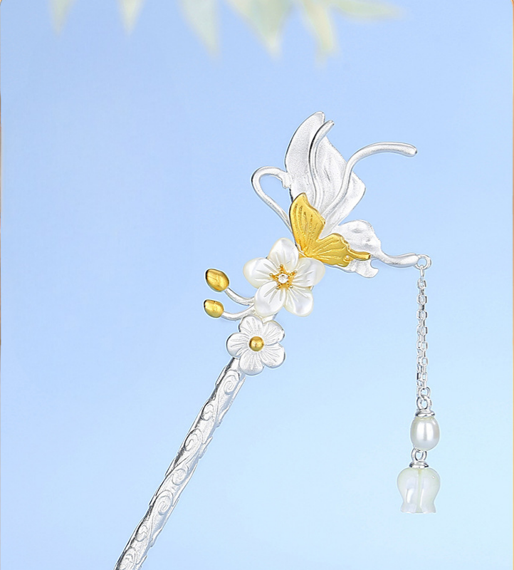 Buyao hairpin scale, 14.8cm length, traditional Chinese hair ornament proportions