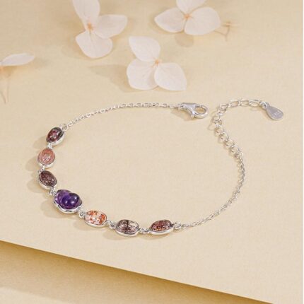 Amethyst Gourd & Super Seven Crystal Bracelet