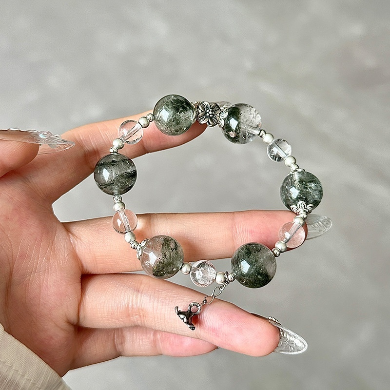 Layers of Stillness — Green Phantom Crystal Bracelet | DaoEast - Image 3
