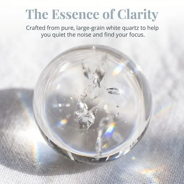 Multiple sizes natural white crystal bracelet for mental clarity