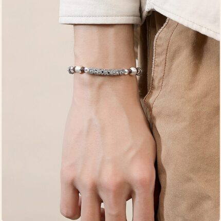 Traditional Lucky Cloud Sterling Silver Blessing Bracelet