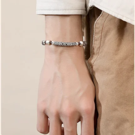  Traditional Lucky Cloud Sterling Silver Blessing Bracelet