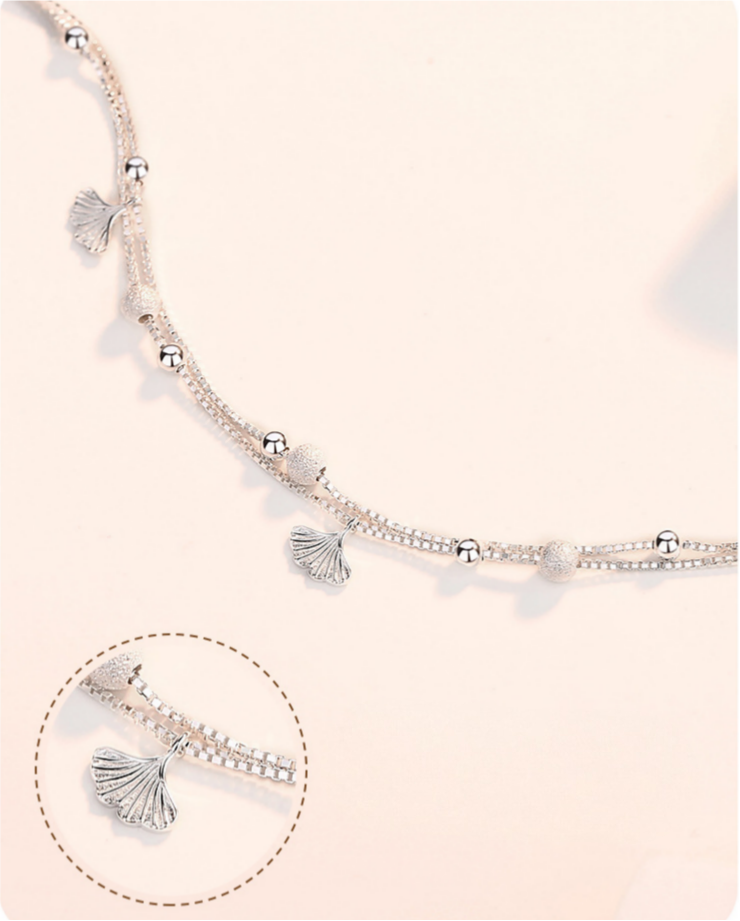 Lightweight S925 Silver Anklet with Spring Clasp