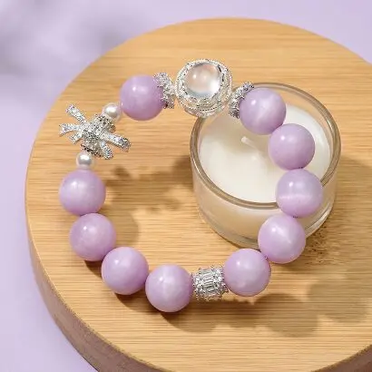 DaoEast Clarity Kunzite White Phantom Quartz Bracelet