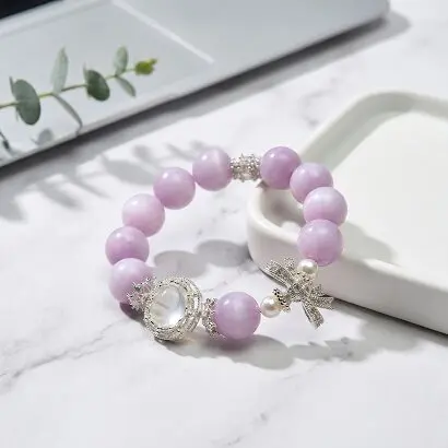 White Phantom Quartz Accent Bead Deta