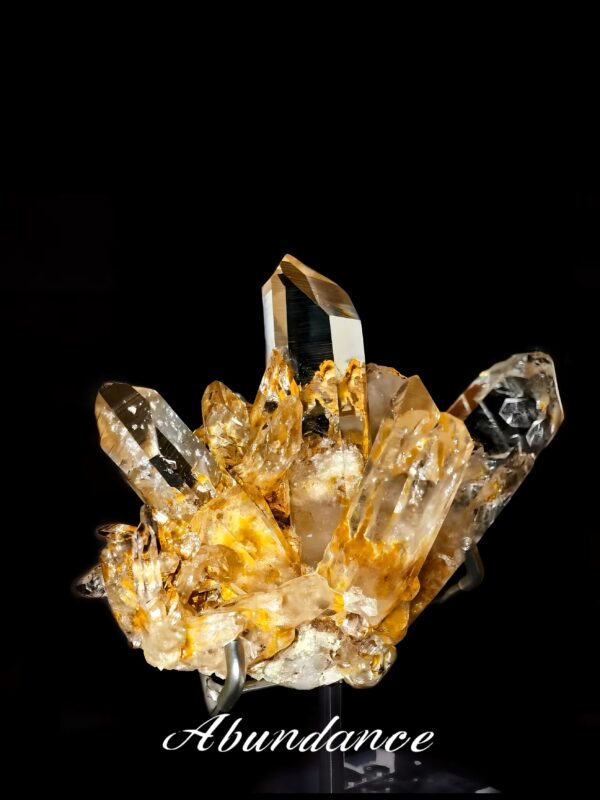 DaoEast citrine crystal, abundance and prosperity intention, warm golden gemstone