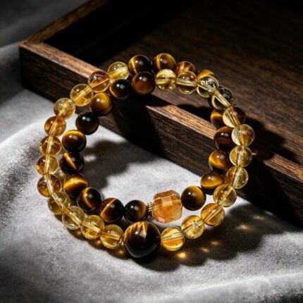 Muti Gem Double Circle Bracelet | DaoEast