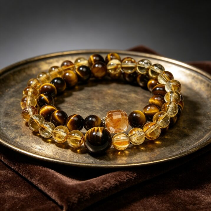 Muti Gem Double Circle Bracelet | DaoEast